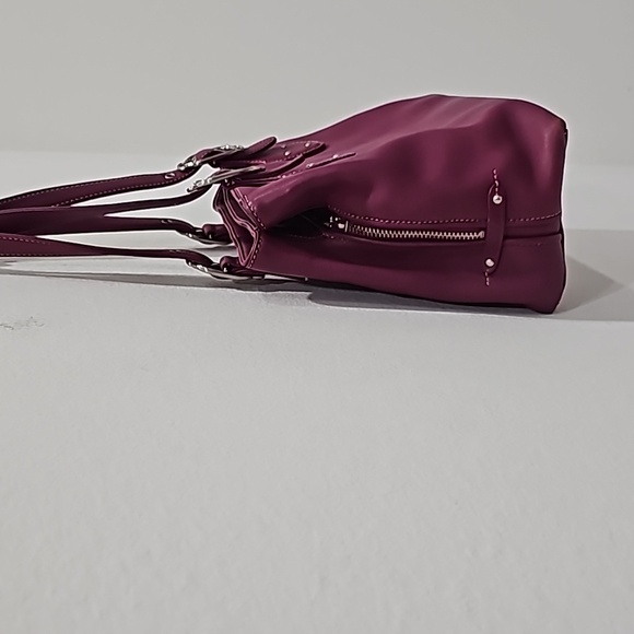 Cole Haan leather purple pink Satchel/shoulder handbag bag multiple compartments - Picture 9 of 16